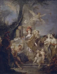 Caterina II come Minerva nel Circolo delle Muse
