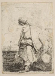 Un vecchio turco seduto su una pietra, ca. 1662