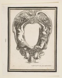 Cartiglio con anatra e ninfe, 1647