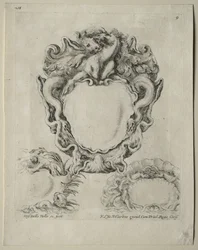 Collezione di vari capricci e nuovi disegni di cartigli e ornamenti: n. 9