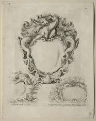 Collezione di vari capricci e nuovi disegni di cartigli e ornamenti: n. 9