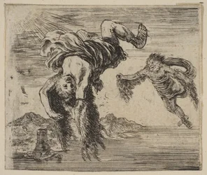 Dedalo e Icaro, dal Gioco della Mitologia, 1644
