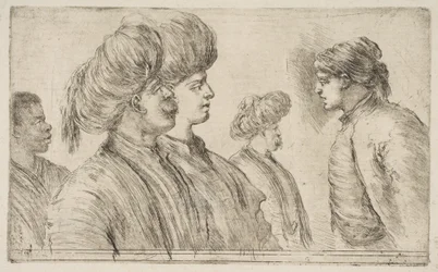 Quattro turchi e un uomo nero, ca. 1662.