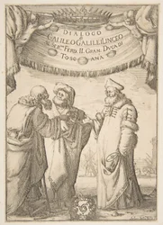 Frontespizio per Dialogo di Galileo Galilei