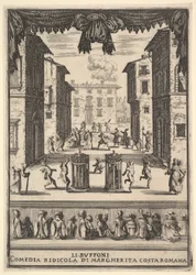 Frontespizio per la commedia I Buffoni