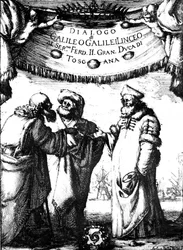 Frontespizio del Dialogo dei Massimi Sistemi di Galileo, 1632
