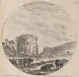 Paesaggio con rovine antiche, 1646