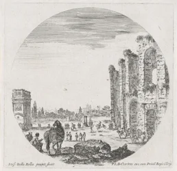 Paesaggio con il Colosseo e l