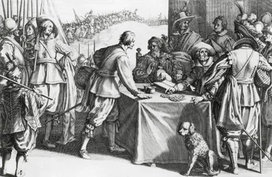Pagamento dei mercenari, incisione di Stefano della Bella