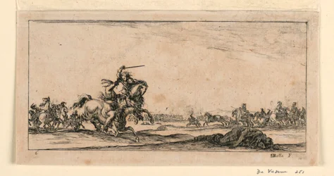 Tavola 6, da "Desseins de Queleques Conduites de Troupes, Canons, et Ataques de Villes"