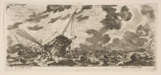Tre navi in una tempesta, da Various Embarkations, ca. 1646-47