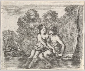 Salmacis e Ermafrodito, da Gioco della mitologia Jeu de la Mythologie