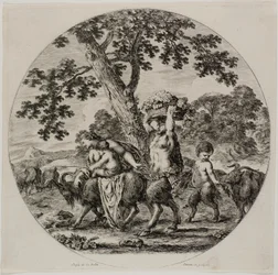 Famiglia di satiri che cammina