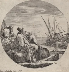 Porto con due mercanti turchi, 1656