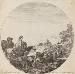 Pastore e gregge con donna e cammello, 1646
