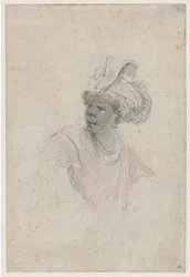 Studio di un moro, rivolto verso sinistra, 1657 circa