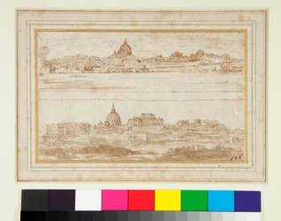 Due vedute di Roma con il Vaticano
