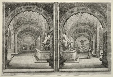 Vedute della Villa di Pratolino: Due Vedute della Grotta