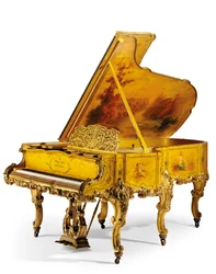 Un pianoforte a coda in legno dorato e Vernis Martin, c.1898