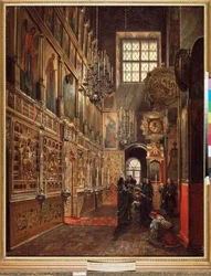 Un servizio religioso nella cattedrale dell