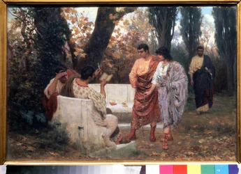 Il poeta romano Catullo legge la sua poesia