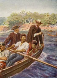 Illustrazione della vita del vescovo Patteson (litografia a colori)