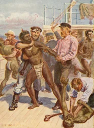 Illustrazione della vita del vescovo Patteson (litografia a colori)