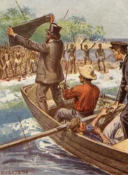 Illustrazione della vita del vescovo Patteson (litografia a colori)