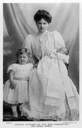 Principessa Alexander di Teck con la principessa May e il principe Rupert, c1907