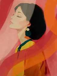 Ritratto di serenità colorata
