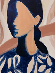 Elegante profilo blu