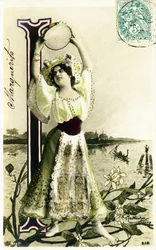 Mlle Fischer, artista degli anni 1900 - Alfabeto in cartolina