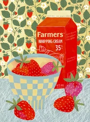 Fragole estive con panna