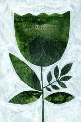 Fiore verde in rilievo