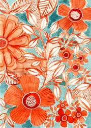 Acquerello floreale dai colori vivaci
