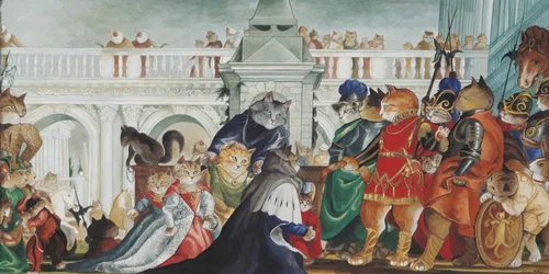 Illustrazione da Cats Galore! A Compendium of Cultured Cats (pub. 2015)