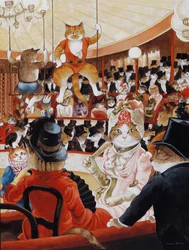 Illustrazione da Cats Galore! A Compendium of Cultured Cats (pub. 2015)