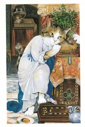 Illustrazione da Pre-Raphaelite Cats (pub. 1999)