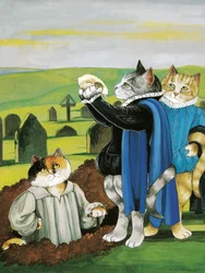 Illustrazione da Shakespeare Cats: Poster Book (pub. 2016)