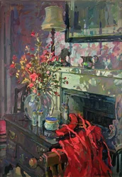 Interno con Vestito Rosso