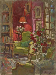 Muro rosso, rose rosse