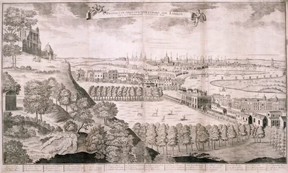 Vista dal Greenwich Park, Londra, 1723