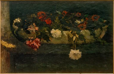 Natura morta con fiori in ciotola