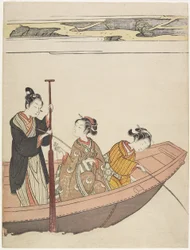 Pesca vicino al santuario di Mimeguri sul fiume Sumida, c. 1767