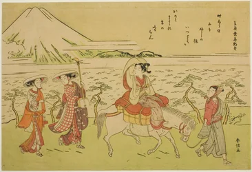 Parodia del viaggio di Ariwara no Narihira verso l