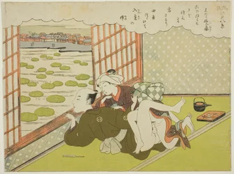 La padrona della sera a Ueno (Ueno no bansho), dalla serie "Otto vedute alla moda di Edo (Furyu Edo hakkei)"
