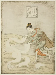 Il fiume gioiello a Chofu (Chofu no Tamagawa), da una serie senza titolo di Sei fiumi gioiello