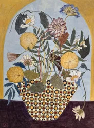 Golden Age Flowers, 2024 (tempera all