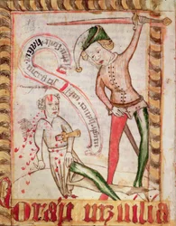 Crimine, dai Codici legislativi nazionali di Magnus Eriksson (1319-64), 1450 ca.