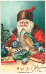 Biglietto di Natale svedese (litografia a colori)